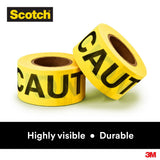 3M 300-Y-3X1000FT Scotch Barricade Tape 300 CAUTION Yellow 3 in x 1000 ft (7000132906) - 7