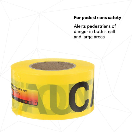3M Scotch Barricade Tape 300 CAUTION Yellow 3 in x 1000 ft (300-Y-3X1000FT) (7000132906)  - (8Pack) - 10