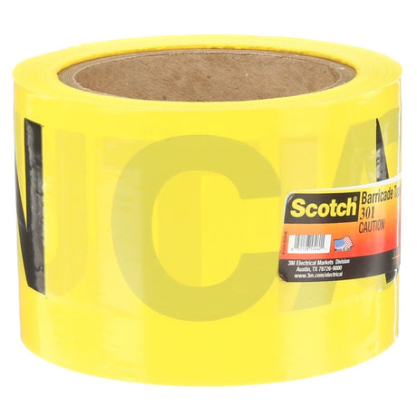 3M Scotch Barricade Tape 301, CAUTION, Non-adhesive, Yellow, 3 in x 300 ft (301-Y-3X300FT) (7000132914)  - (16Pack) - 4