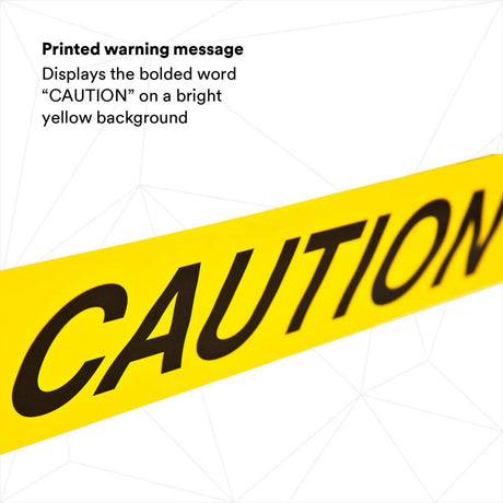 3M Scotch Barricade Tape 301, CAUTION, Non-adhesive, Yellow, 3 in x 300 ft (301-Y-3X300FT) (7000132914)  - (16Pack) - 6