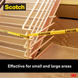 3M Scotch Barricade Tape 301, CAUTION, Non-adhesive, Yellow, 3 in x 300 ft (301-Y-3X300FT) (7000132914)  - (16Pack) - 8