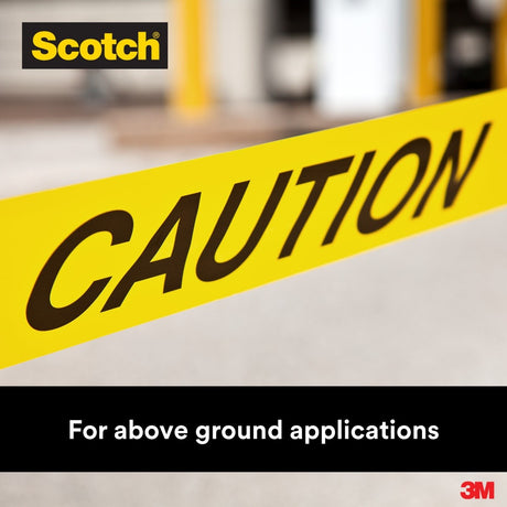 3M Scotch Barricade Tape 301, CAUTION, Non-adhesive, Yellow, 3 in x 300 ft (301-Y-3X300FT) (7000132914)  - (16Pack) - 10