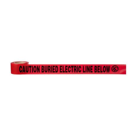 3M 303-R-3X300FT Scotch Buried Barricade Tape 303, CAUTION BURIED ELECTRIC LINE BELOW, Red, 3 in x 300 ft (7000132915)  - (16Pack) - 2