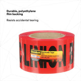 3M 303-R-3X300FT Scotch Buried Barricade Tape 303, CAUTION BURIED ELECTRIC LINE BELOW, Red, 3 in x 300 ft (7000132915)  - (16Pack) - 4