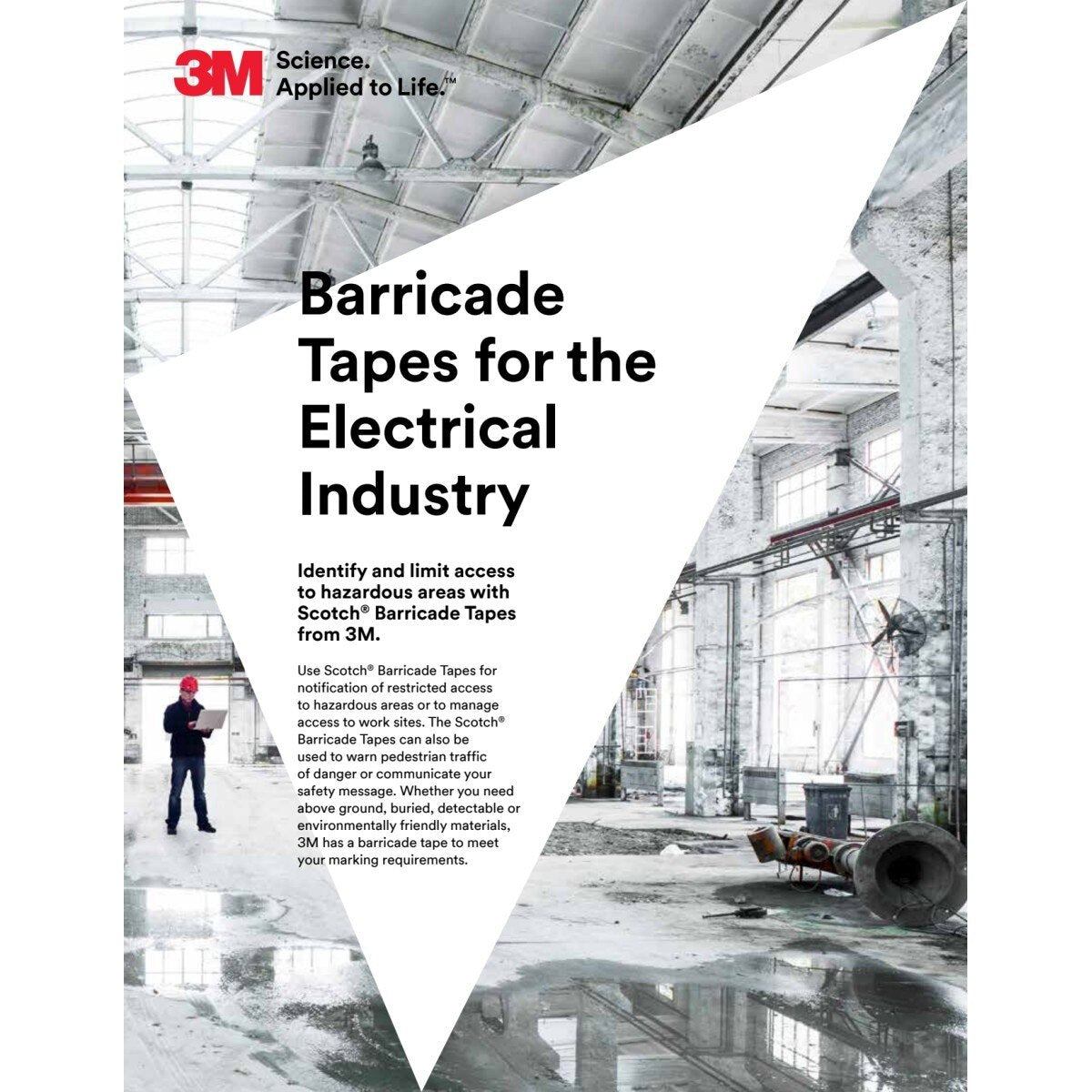 3M 303-R-3X300FT Scotch Buried Barricade Tape 303, CAUTION BURIED ELECTRIC LINE BELOW, Red, 3 in x 300 ft (7000132915)  - (16Pack) - 9