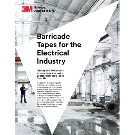 3M 303-R-3X300FT Scotch Buried Barricade Tape 303, CAUTION BURIED ELECTRIC LINE BELOW, Red, 3 in x 300 ft (7000132915)  - (16Pack) - 9