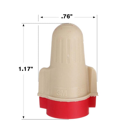 3M T/R+KEG Performance Plus Wire Connector TR+KEG Tan/Red Flexible Steel Spring Connectors Twist On CSA Certified UL Listed Keg 22-8 AWG (7000132941) (25000 Pack) - 2