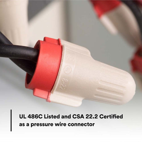 3M T/R+KEG Performance Plus Wire Connector TR+KEG Tan/Red Flexible Steel Spring Connectors Twist On CSA Certified UL Listed Keg 22-8 AWG (7000132941) (25000 Pack) - 7