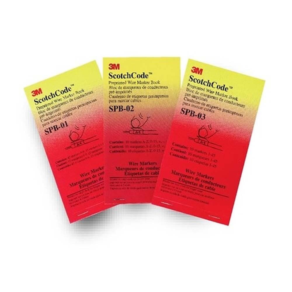 3M SWB-1 Write-On Wire Marker Book SWB-01, 0.5 in x 1.5 in, contains self-laminating markers for small volume applications (7000133164)  - (5Pack)