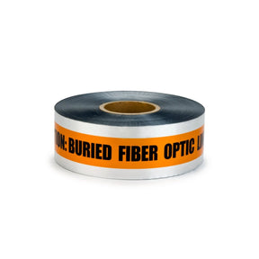 3M 409-O-6X1000FT Scotch Detectable Buried Barricade Tape Orange 6 in x 1000 ft Caution Buried Fiber Optic Line Below (7000133193) (4 Pack)