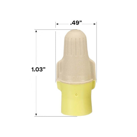 3M T/Y+JUG Performance Plus Wire Connector, TY+JUG, Tan/Yellow, Flexible Steel Spring Connectors, Twist On, CSA Certified, UL Listed, Jug, 22-12 AWG (7000133223) (10000 Pack) - 2