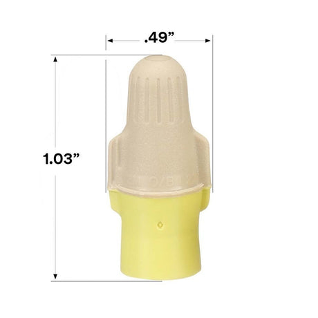 3M T/Y+JUG Performance Plus Wire Connector, TY+JUG, Tan/Yellow, Flexible Steel Spring Connectors, Twist On, CSA Certified, UL Listed, Jug, 22-12 AWG (7000133223) (10000 Pack) - 3