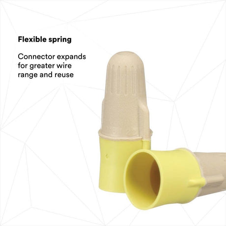 3M T/Y+JUG Performance Plus Wire Connector, TY+JUG, Tan/Yellow, Flexible Steel Spring Connectors, Twist On, CSA Certified, UL Listed, Jug, 22-12 AWG (7000133223) (10000 Pack) - 5