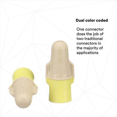 3M T/Y+JUG Performance Plus Wire Connector, TY+JUG, Tan/Yellow, Flexible Steel Spring Connectors, Twist On, CSA Certified, UL Listed, Jug, 22-12 AWG (7000133223) (10000 Pack) - 6
