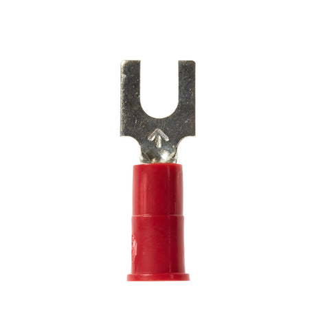 3M MV18-6FBX Block Fork Vinyl Insulated Terminals, Red, 22-18 AWG, Stud Size 6, 100 per bottle, Suitable for use in a Terminal Block (7000133322) (500 Pack)