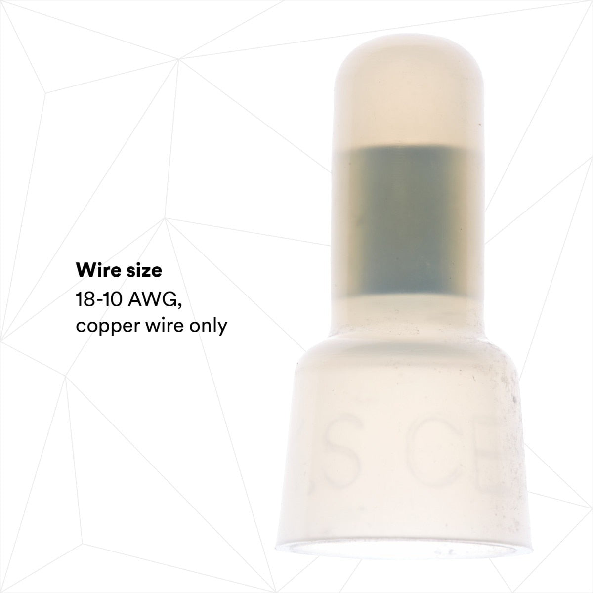 3M S-31-A Closed End Connector, Vinyl Insulated, Translucent White, 18-10 AWG, Built-in Wire Stop (7000133426) (500 Pack) - 7