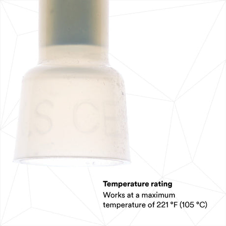 3M S-31-A Closed End Connector, Vinyl Insulated, Translucent White, 18-10 AWG, Built-in Wire Stop (7000133426) (500 Pack) - 9