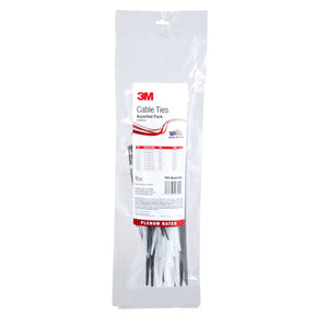 3M CT06220 Assortment Pack Cable Tie, Plenum Rated, Multi-color, Nylon 6/6 (7000133471) (1000 Pack)