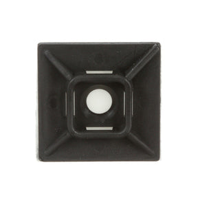3M CTB1X1BKA-C Cable Tie Mounting Base, 4-Way Adhesive Mount, UV Resistant Black, 1 in x 1 in (7000133488) (500 Pack)