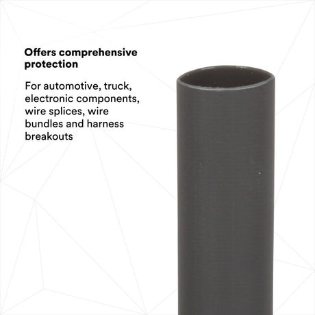 3M EPS-300 Thin-Wall Heat Shrink Tubing, Adhesive-Lined, 1/2-Black-48" (7000133583) (12 Pack) - 9
