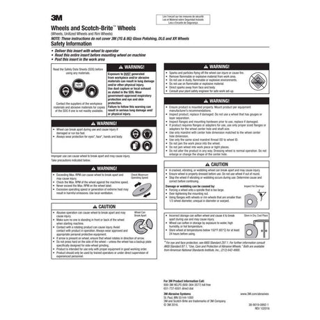3M XL-WL Scotch-Brite EXL Deburring Convolute Wheel, 8S Fine, Silicon Carbide, 6 in x 1/2 in x 1 in (7000136514) (4 Pack) - 6