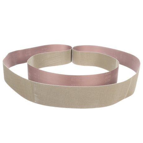3M 307EA Trizact Cloth Belt A30 JE Weight Aluminum Oxide Gray 2-1/8 in x 132 in Film-lok Full-flex Scallop A (7000139766) (50 Pack) - 4