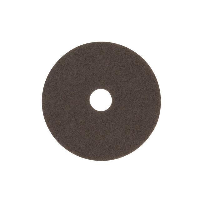 3M Brown Stripper Pad, Brown, 12 in, Center Hole (7000144592) (5 Pack)