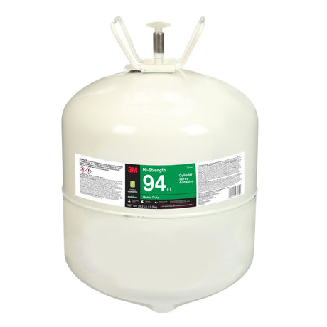 3M 94ET Hi-Strength 94 ET, Cylinder Spray Adhesive, Clear, Large Cylinder (Net Wt 26.2 lb) (7000144615)