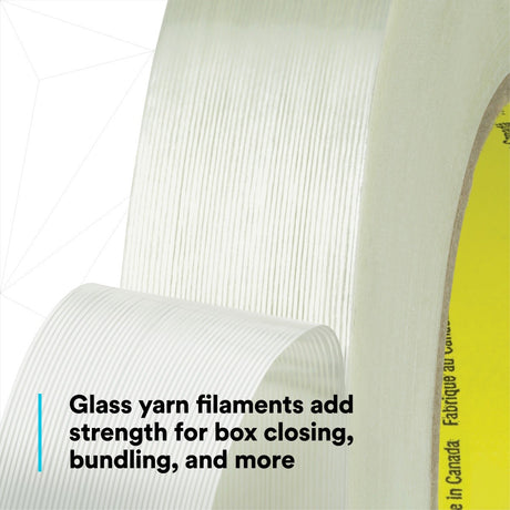 3M 898 Scotch Filament Tape, Clear, 36 mm x 55 m, 6.6 mil (7000144703) (24 Pack) - 6