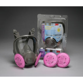 3M 68097 Full Face Mold Remediation Respirator Kit with 4 P100 Filters (7000144916) (5 Pieces)  - (2Pack)