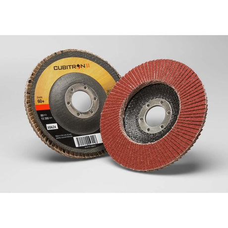 3M 967A Cubitron II Flap Disc , 60+, T29, 4-1/2 in x 7/8 in, Medium Pressure Applications, Light Deburring, Scale Removal, Oxide Removal, Surface Prep (7000148188) (10 Pack)