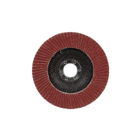 3M 967A Cubitron II Flap Disc, 80+, T27, Precision Shaped Ceramic, Maroon, 5 in x 7/8 in Center Hole (7000148200) (250 Pack) - 2