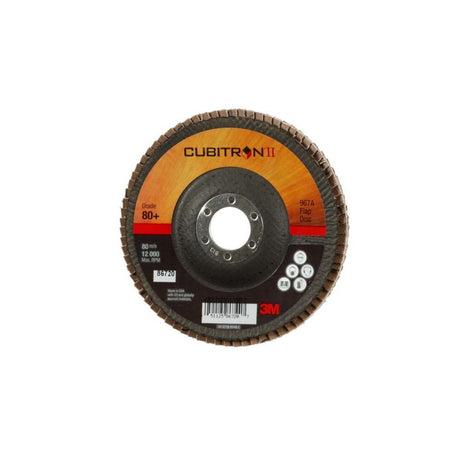 3M 967A Cubitron II Flap Disc , 80+, T29, Medium Pressure Applications, Light Deburring, Scale Removal, Oxide Removal, Surface Prep (7000148201) (10 Pack) - 5