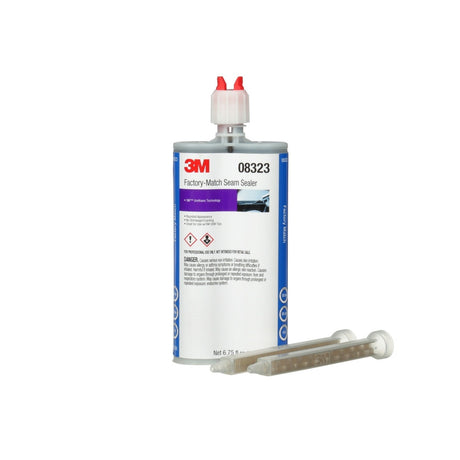 3M Factory-Match Seam Sealer, Two-Part Urethane, Medium/High Viscosity, Black, 200 mL/6.75 fl oz Cartridge (08323) (7000148202)  - (6Pack)