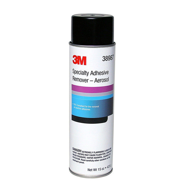 3M 38987 Specialty Adhesive Remover Aerosol, Solvent-Based, Transparent, 15 fl oz Can (7000148208)  - (6Pack)