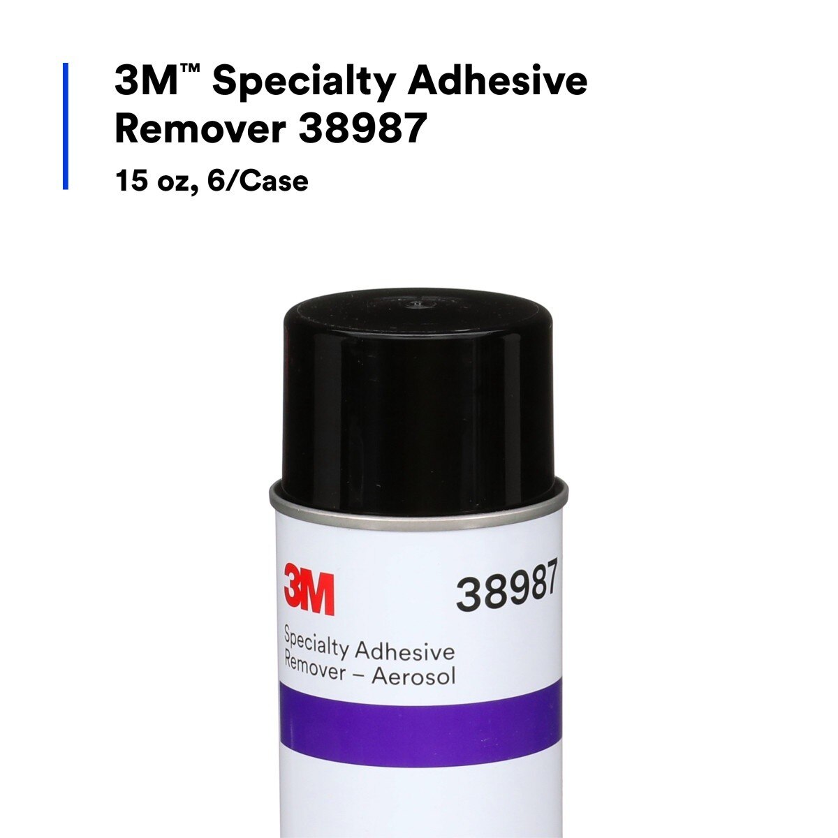 3M 38987 Specialty Adhesive Remover Aerosol, Solvent-Based, Transparent, 15 fl oz Can (7000148208)  - (6Pack) - 5