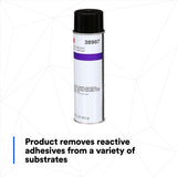 3M 38987 Specialty Adhesive Remover Aerosol, Solvent-Based, Transparent, 15 fl oz Can (7000148208)  - (6Pack) - 6