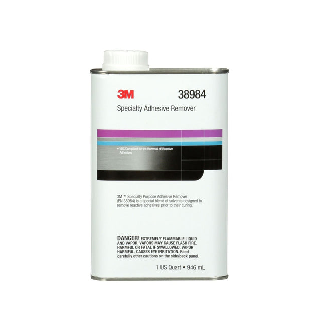 3M Specialty Adhesive Remover, Solvent Based, Transparent, 1 qt (38984) (7000148209)  - (6Pack)