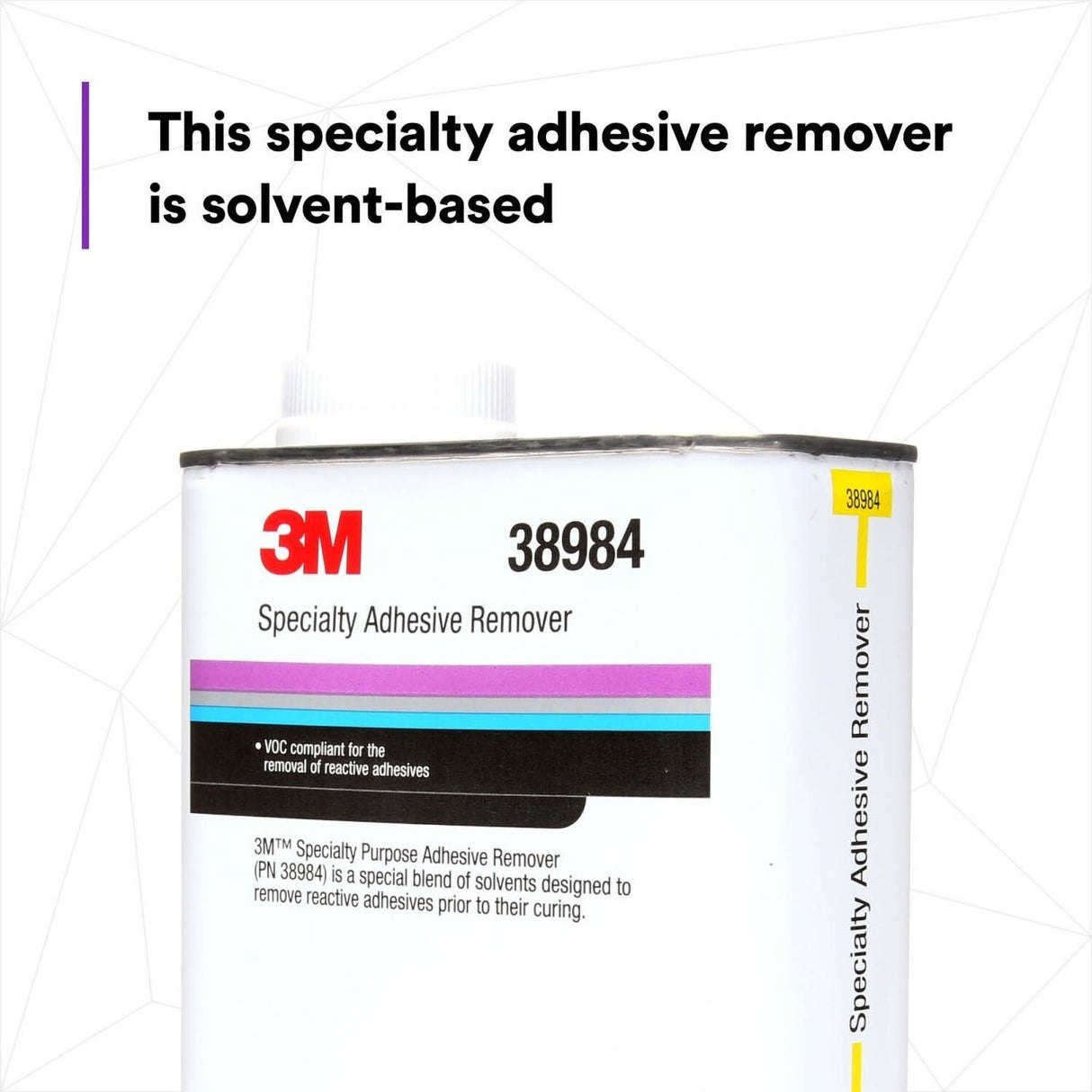 3M Specialty Adhesive Remover, Solvent Based, Transparent, 1 qt (38984) (7000148209)  - (6Pack) - 5