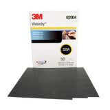 3M 413Q 02004 Wet/Dry Abrasive Sheet, 320 Grit, 9 in x 11 in (7000148222) (250 Pack) - 2