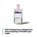 3M 08307 Self-Leveling Seam Sealer Two-Part Epoxy, Transparent, 200 mL/6.75 fl oz Cartridge, Quick Curing (7000148242)  - (6Pack) - 6