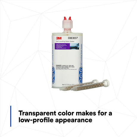 3M 08307 Self-Leveling Seam Sealer Two-Part Epoxy, Transparent, 200 mL/6.75 fl oz Cartridge, Quick Curing (7000148242)  - (6Pack) - 10