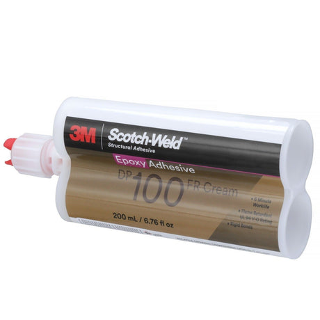 3M DP100FR Epoxy Adhesive, Flame Retardant, Cream, 200 mL Duo-Pak Cartridge (100FR) (7000148268)  - (12Pack) - 4