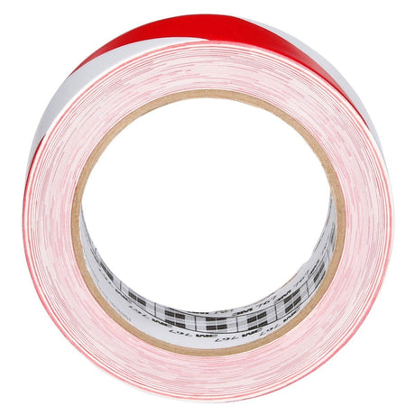 3M 767 Safety Stripe Vinyl Tape, Red/White, 2 in x 36 yd, 5 mil, Individually Wrapped Conveniently Packaged (7000148378)  - (24Pack) - 4