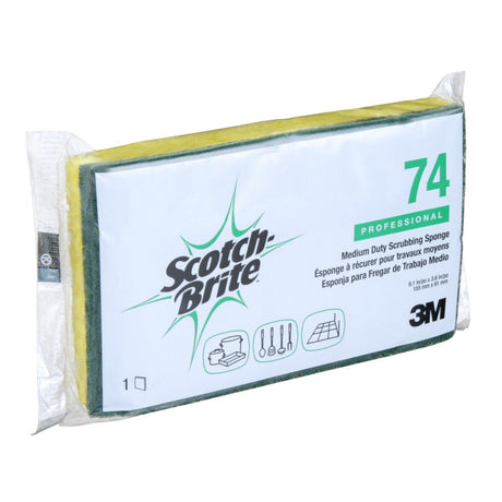 3M Scotch-Brite Medium Duty Scrub Sponge 74, 6.1 in x 3.6 in x 0.7 in, Green (7010028899 Pack) (20 Pack)  - (20Pack) - 6