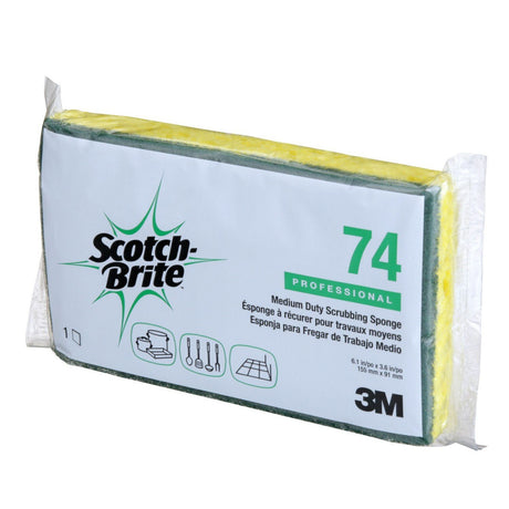 3M Scotch-Brite Medium Duty Scrub Sponge 74, 6.1 in x 3.6 in x 0.7 in, Green (7010028899 Pack) (20 Pack)  - (20Pack) - 7