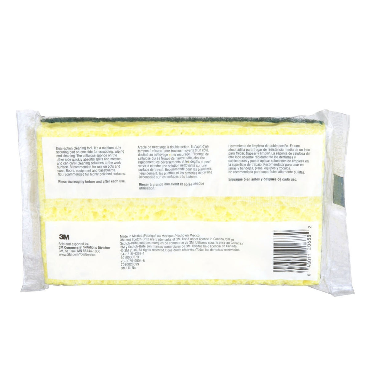 3M Scotch-Brite Medium Duty Scrub Sponge 74, 6.1 in x 3.6 in x 0.7 in, Green (7010028899 Pack) (20 Pack)  - (20Pack) - 8