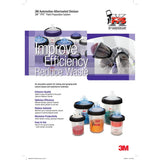 3M 16000 PPS Paint Spray Gun Cup Lid and Liner Kit, Standard 22 fl oz, 200 Micron Filter, 50 Lids and Liners, 20 Sealing Plugs (7010029840) - 7