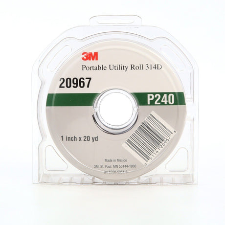 3M 314D Portable Utility Cloth, P240 J-weight, 1 in x 20 yd (7010290604)  - (5Pack)