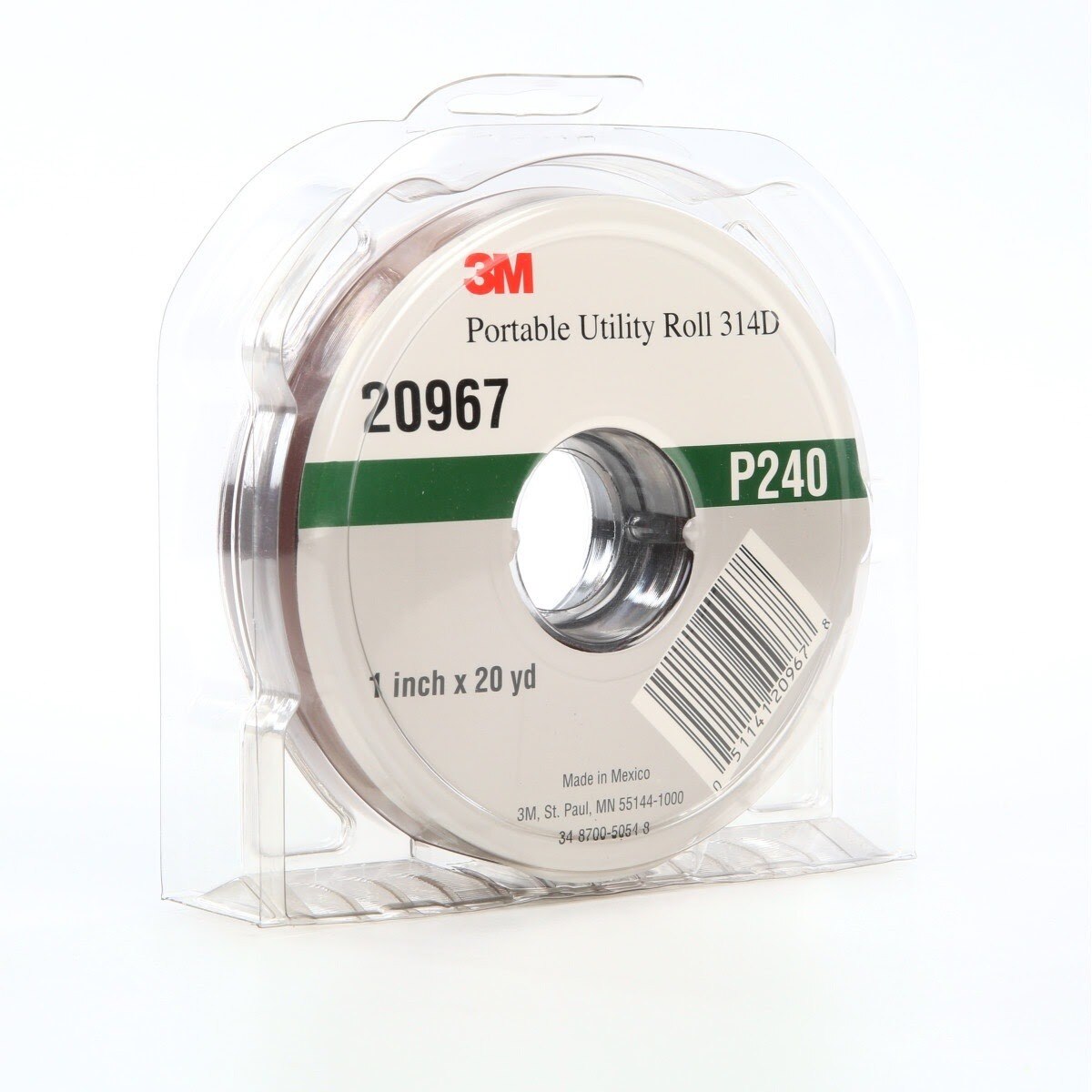 3M 314D Portable Utility Cloth, P240 J-weight, 1 in x 20 yd (7010290604)  - (5Pack) - 2